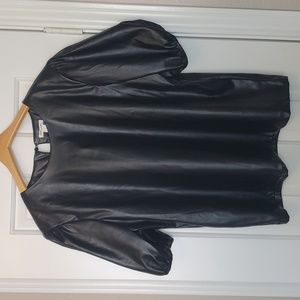 Faux Leather Shirt